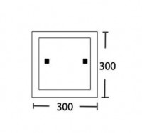 Double Glass 1 Light 30CM Square Oyster (AC1128/1/30) Ace Lighting - Image 3