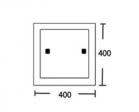 Double Glass 2 Light 40CM Square Oyster (AC1128/2/40) Ace Lighting - Image 3
