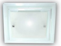 Double Glass 2 Light 40CM Square Oyster (AC1128/2/40) Ace Lighting - Image 2