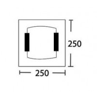 Square & Curve Glass 1 Light 25CM Square Oyster (AC1135/1/25) Ace Lighting - Image 3