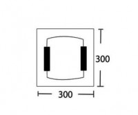 Square & Curve Glass 1 Light 30CM Square Oyster (AC1135/1/30) Ace Lighting - Image 3
