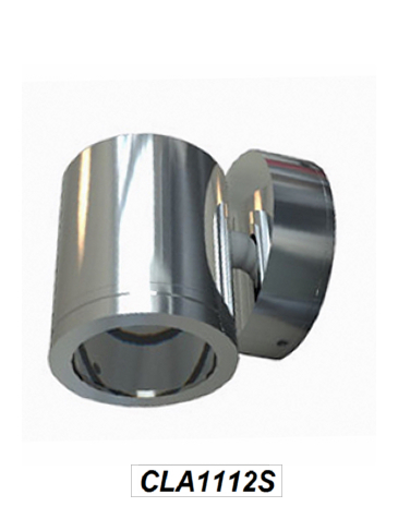 Exterior 316SS Single Fixed Short Body Wall Pillar Light - 240V (CLA1112S) CLA