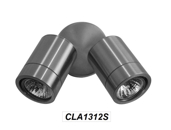 Exterior 316SS Double Adjustable Short Body Wall Pillar Light (CLA1312S) - 240V CLA