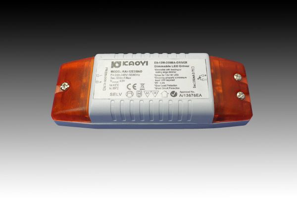 350mA 12W Constant Current Dimmable LED Driver (E9-350MA-12W-ST) Gentech Lighting