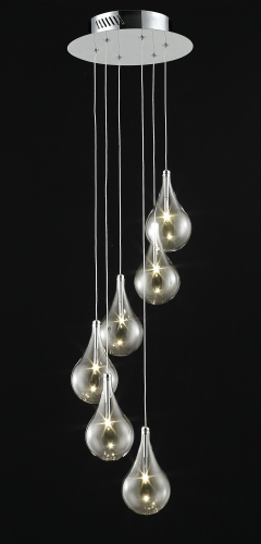 Grape Round Spiral Glass LED Pendant (Grape-S) Fiorentino Lighting
