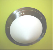 eo-8154 304 Stainless/Steel IP44  Oyster/Opal Glass GLS max:  60w