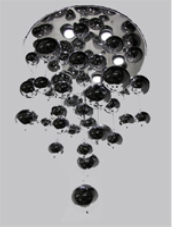 CTC GU10 6Lts Glass Black Chrome Mirror Balls