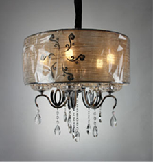 Metal Fram & Glass with LED Pendent