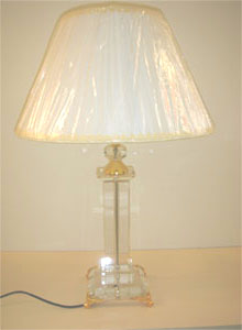 Crystal Lamp Square Base: Gold Base